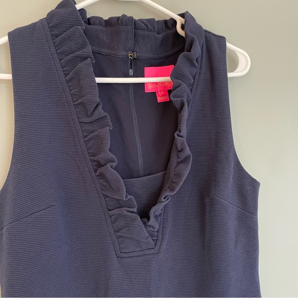 Lily Pulitzer Tisbury Shift Dress Navy | Size M - Picture 4 of 10